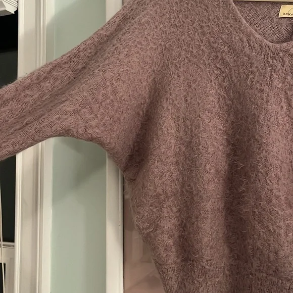 Purple Fuzzy V neck Sweater - Picture 4 of 5